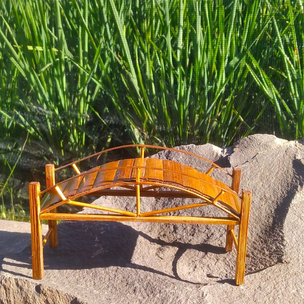 miniatur jembatan hiasan aquarium aquascape Paludarium