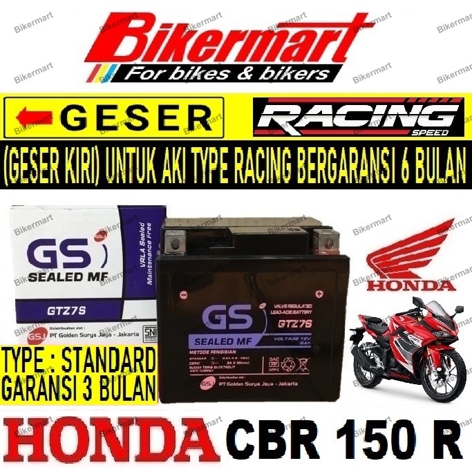 Aki Motor Honda CBR 150 R CBR150 CBR150R GTZ7S Accu Kering MF