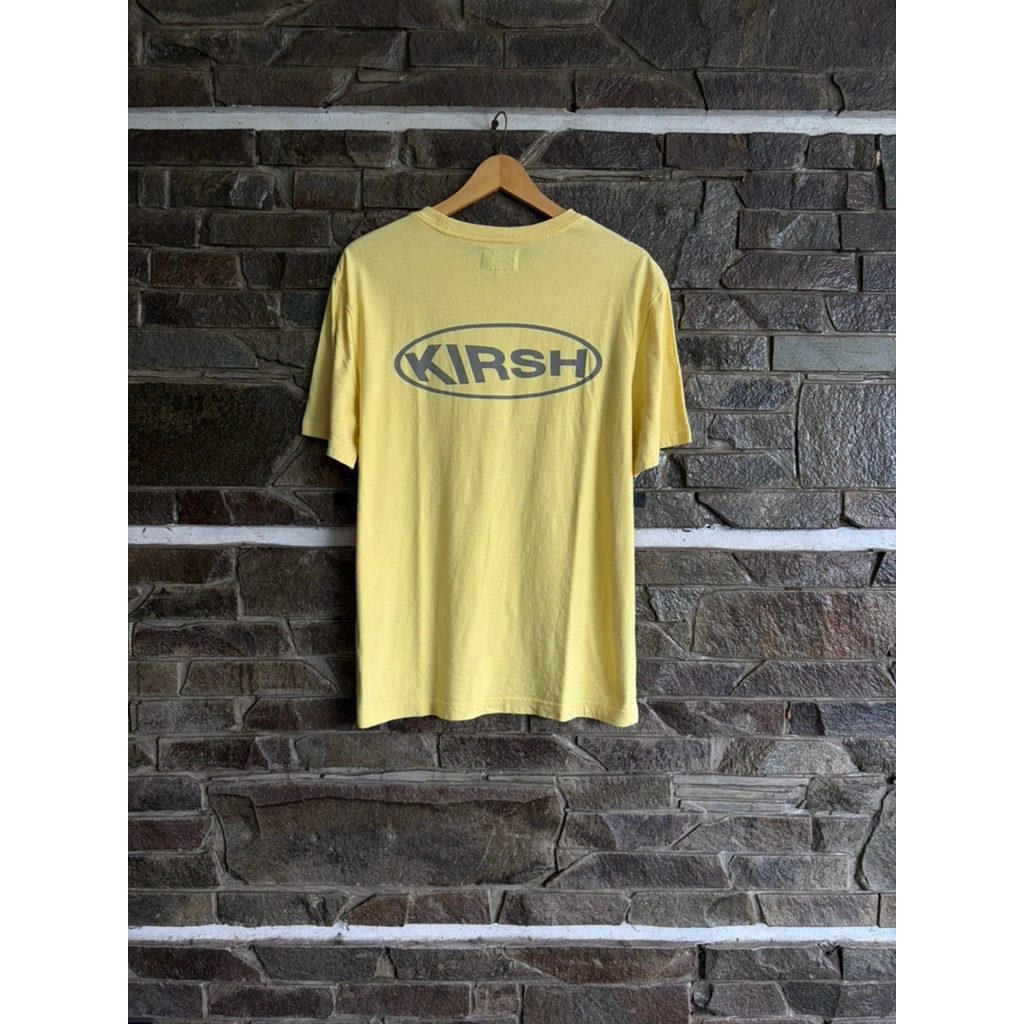 Kirsh • Oval Back Logo Yellow Tee / Kaos / Tshirt Size 1 fit M (71x52cm) Original Authentic Preloved