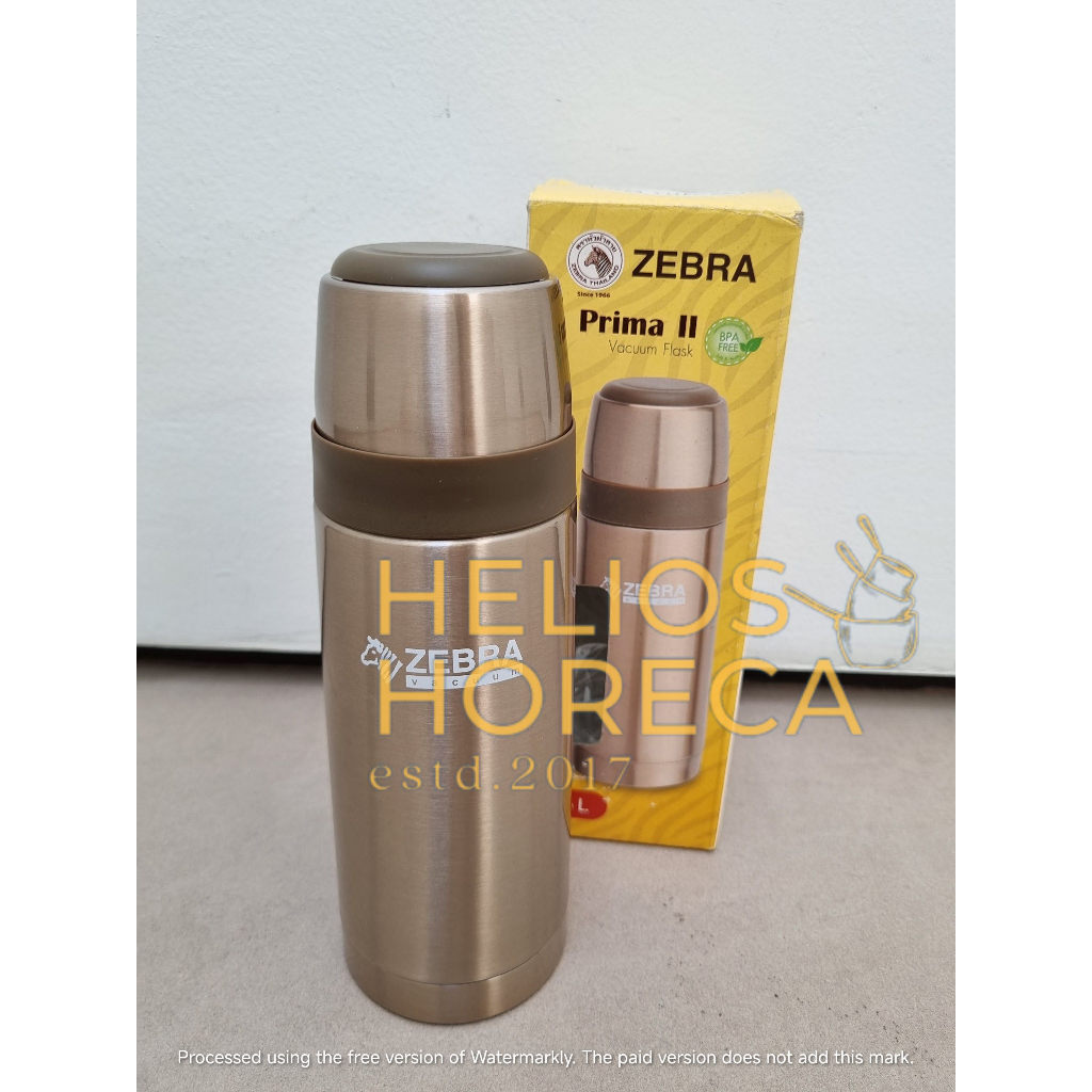 Zebra Vacuum Flask Prima II Golden Brown Termos Air Termos Stainless Steel Double Wall Insulation Bo