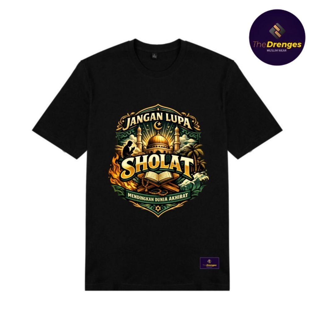 Promo Kaos The Drenges TD 02 bahan Cotton Combed 24s Pria Wanita Warna Hitam