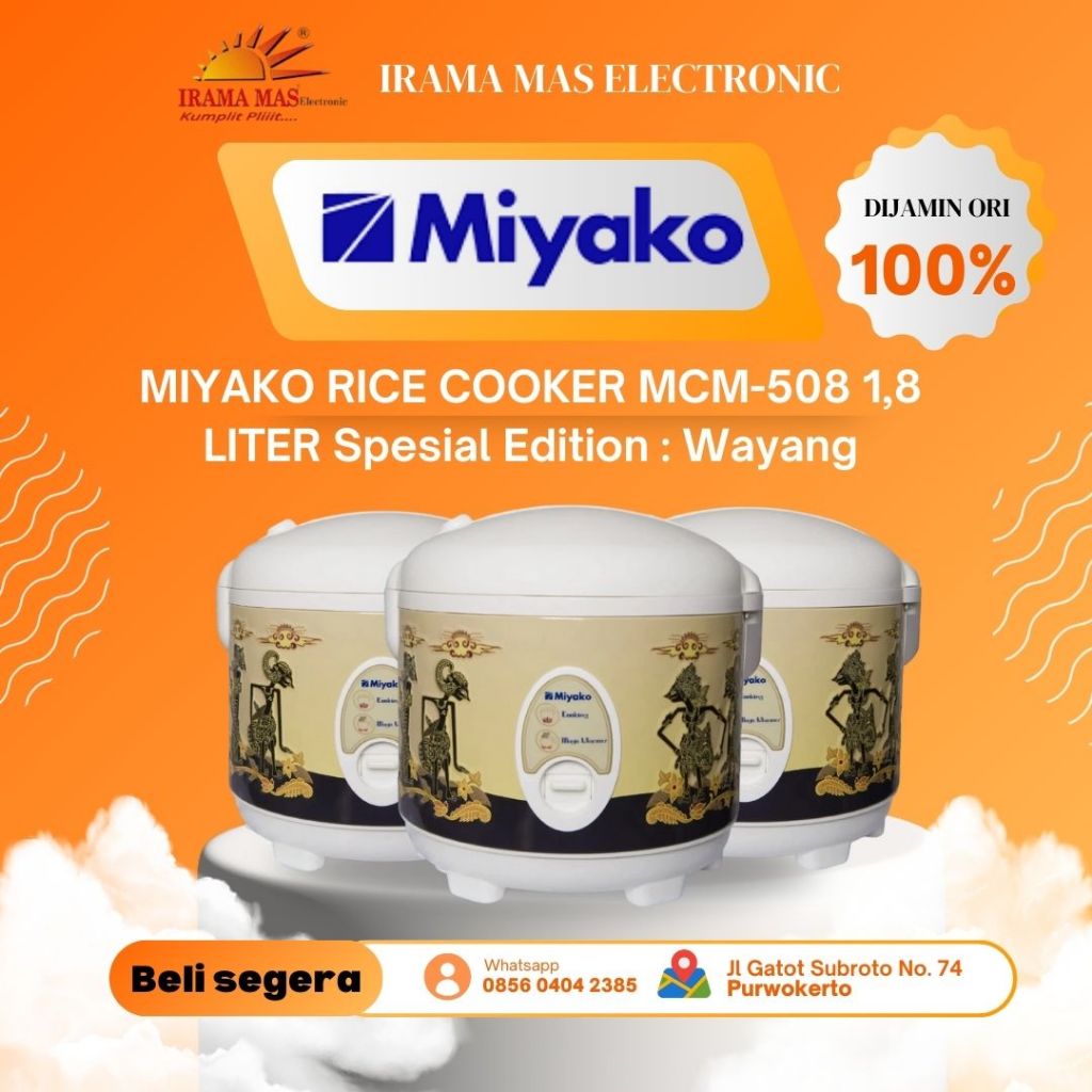 MIYAKO RICE COOKER MCM-508 1,8 LITER Spesial Edition : Wayang