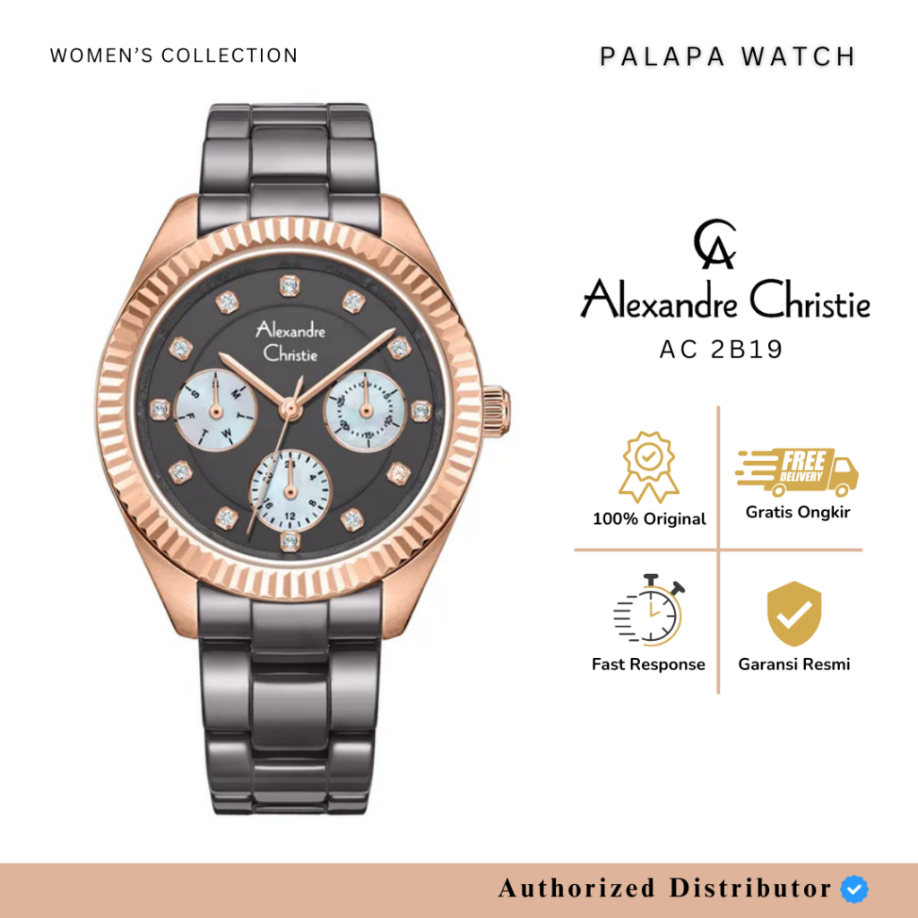 Jam Tangan Wanita Alexandre Christie AC 2A74 / AC 2B08 / AC 2B16 / AC 2B19 Ceramic Original