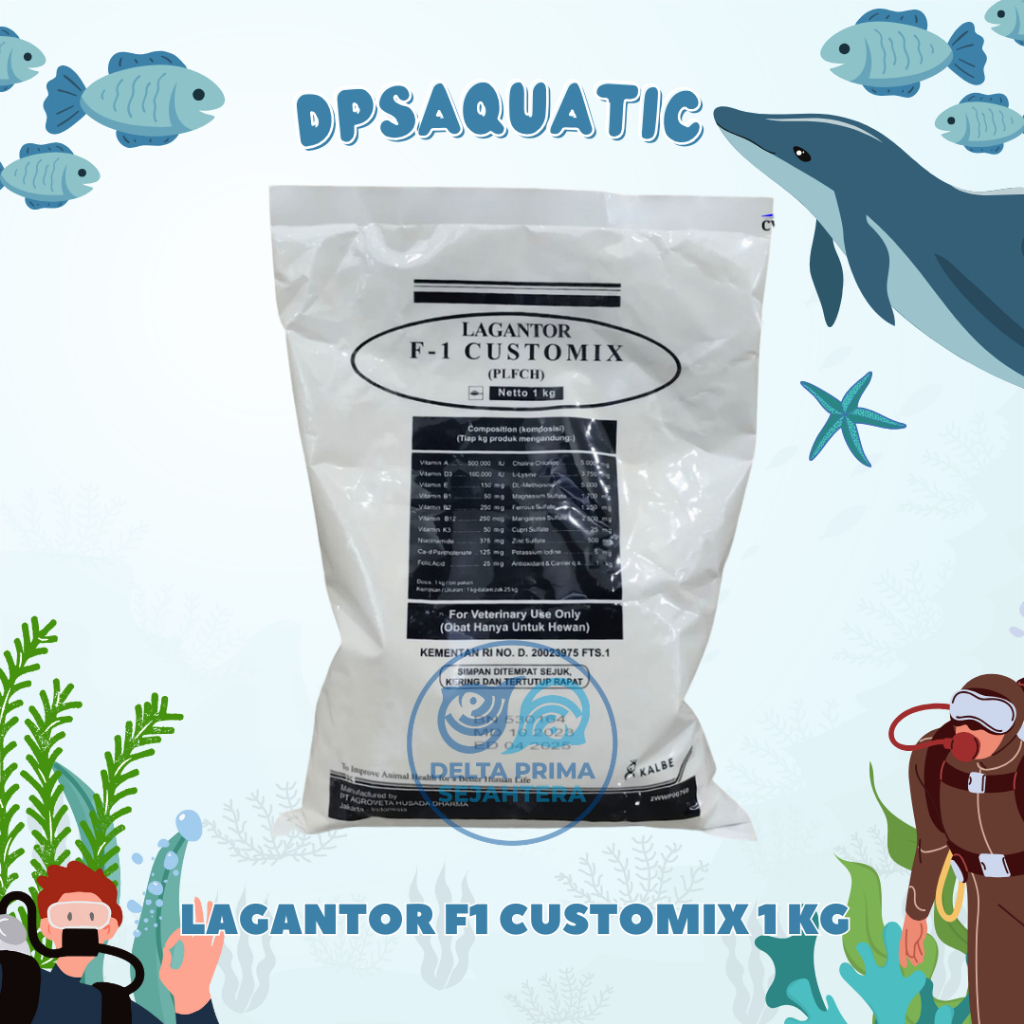 LAGANTOR F1 CUSTOMIX 1 KG - Premix Berkualitas Penggemukan Hewan Pedaging.