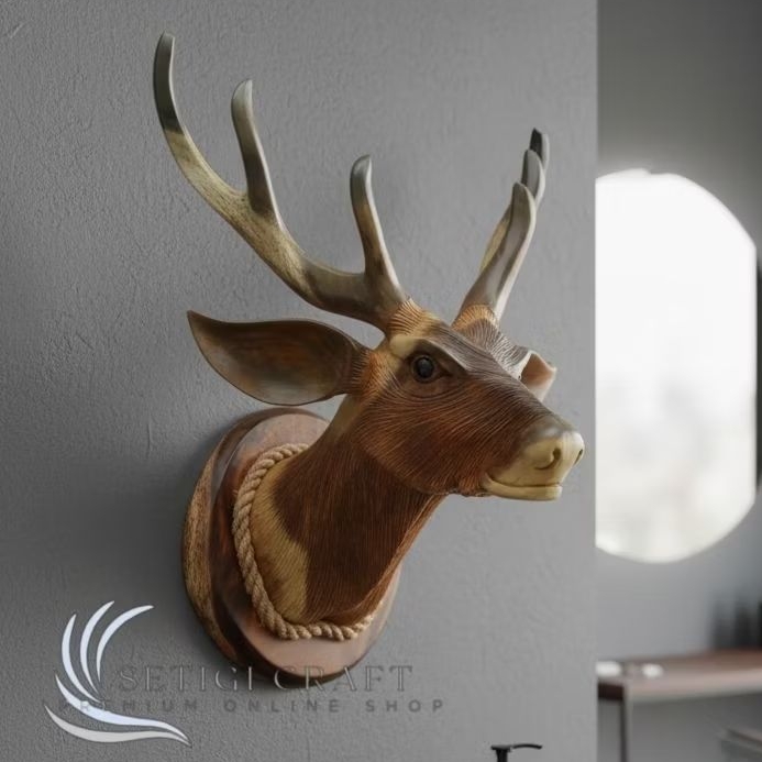 Hiasan Dinding Patung Kepala Rusa Super Size M