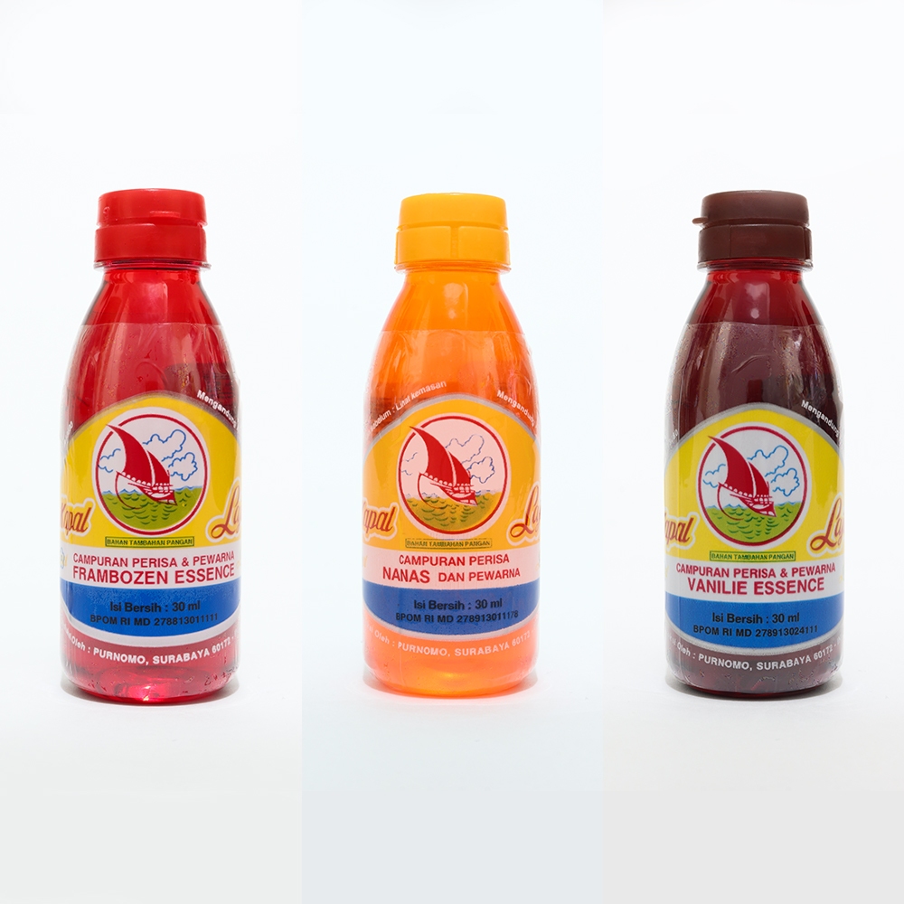 Essence Cap Kapal Layar 20ml 50ml (Vanila/Frambozen/Nanas) Vanili - Frambos - Essence perasa vanila 