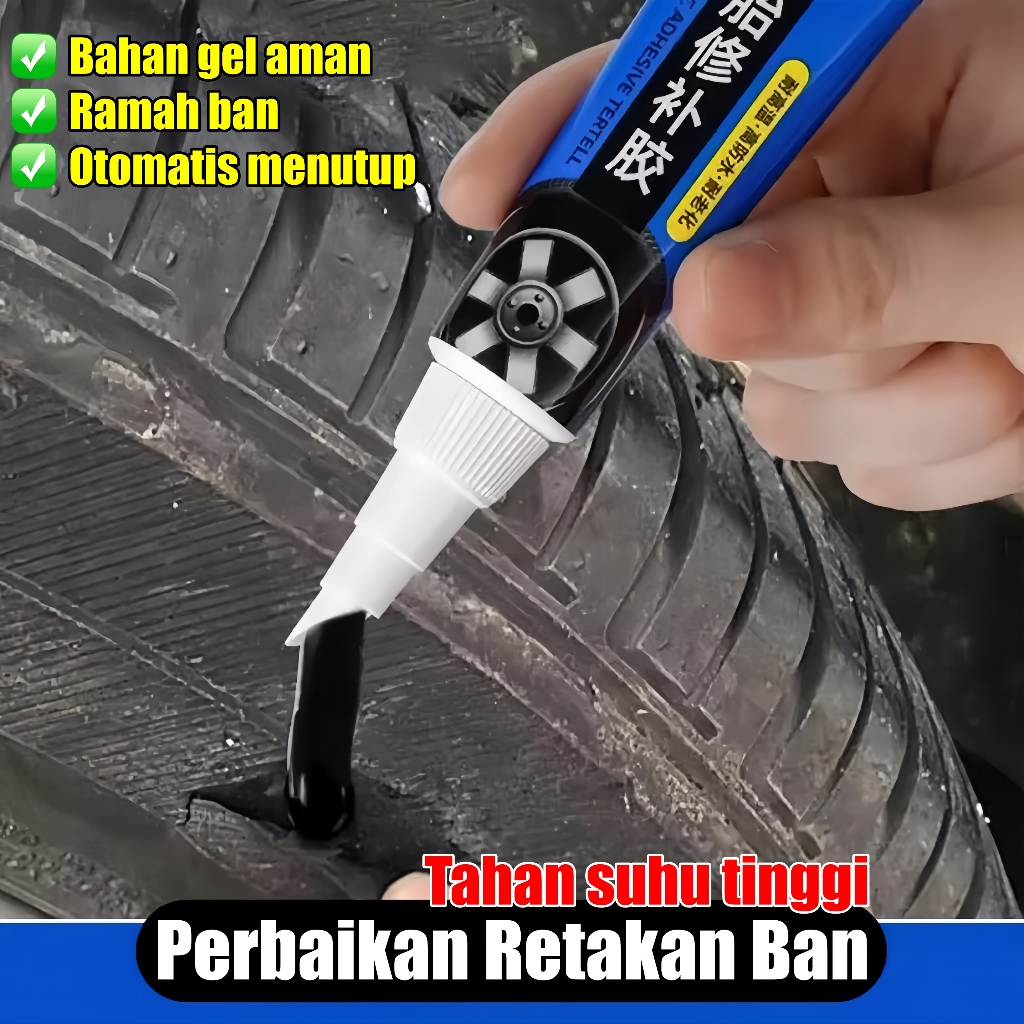lem alat tambal ban tubeless motor mobil sepeda 30ml tambal Hitam ban tip top Tahan Suhu/ Anti Bocor