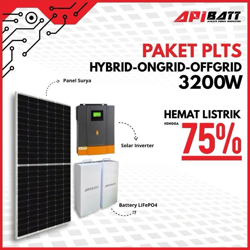 PAKET PLTS HYBRID OFFGRID 3000W 3200W SIAP PASANG