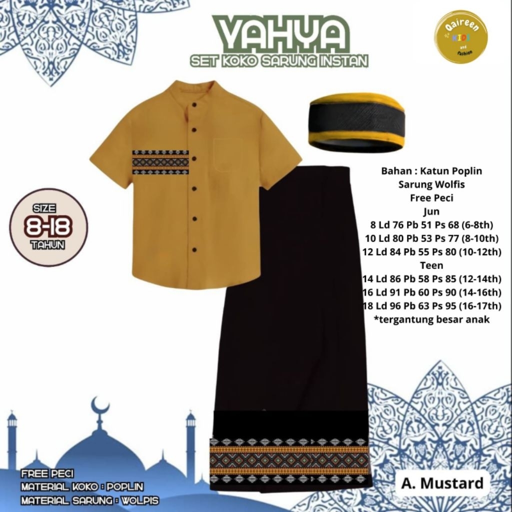 YAHYA SET KOKO SARUNG BY QAIREEN