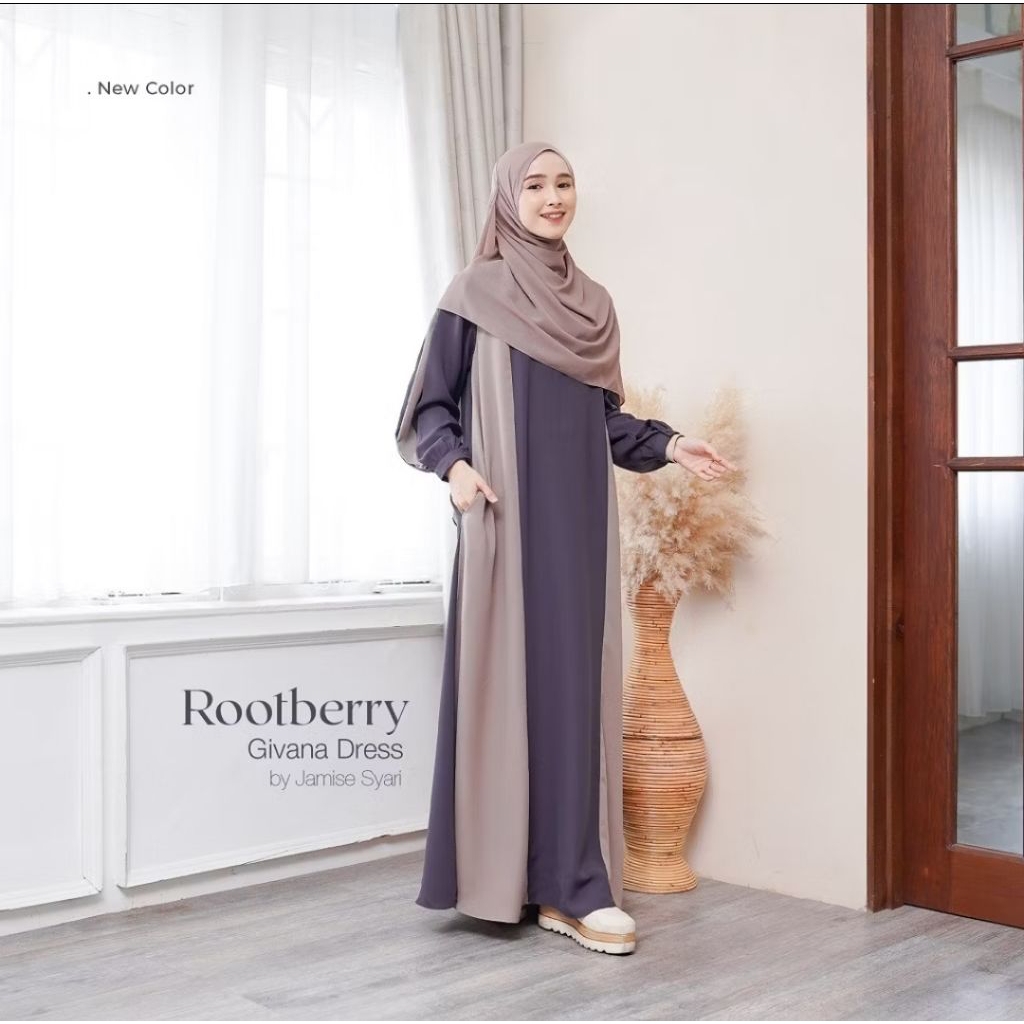 Givana Abaya Jamise Syari Bahan Edelyn Jamise