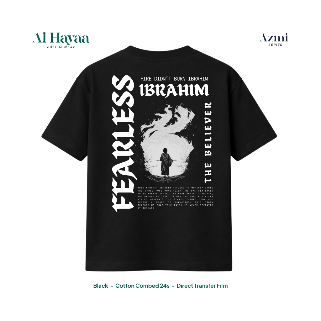 Kaos Muslim Azmi Series 'Ibrahim' Regular Fit Premium Cotton Combed 24s - Al Hayaa
