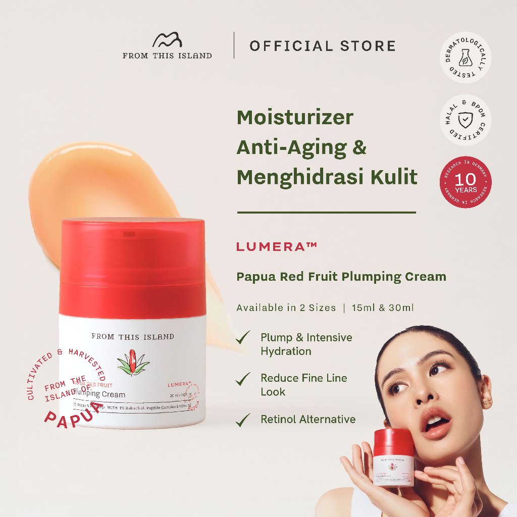 From This Island Papua Red Fruit Plumping Cream | Moisturizer Anti-Aging Alternative Retinol Melemba