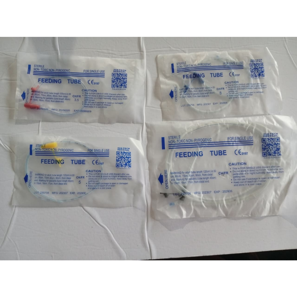 NGT feeding Tube, Nasogastric Tube , SELANG MAKAN SIZE NO 4 (35 CM),NO 5(40 CM),NO 8 (40 CM), , 3,5 