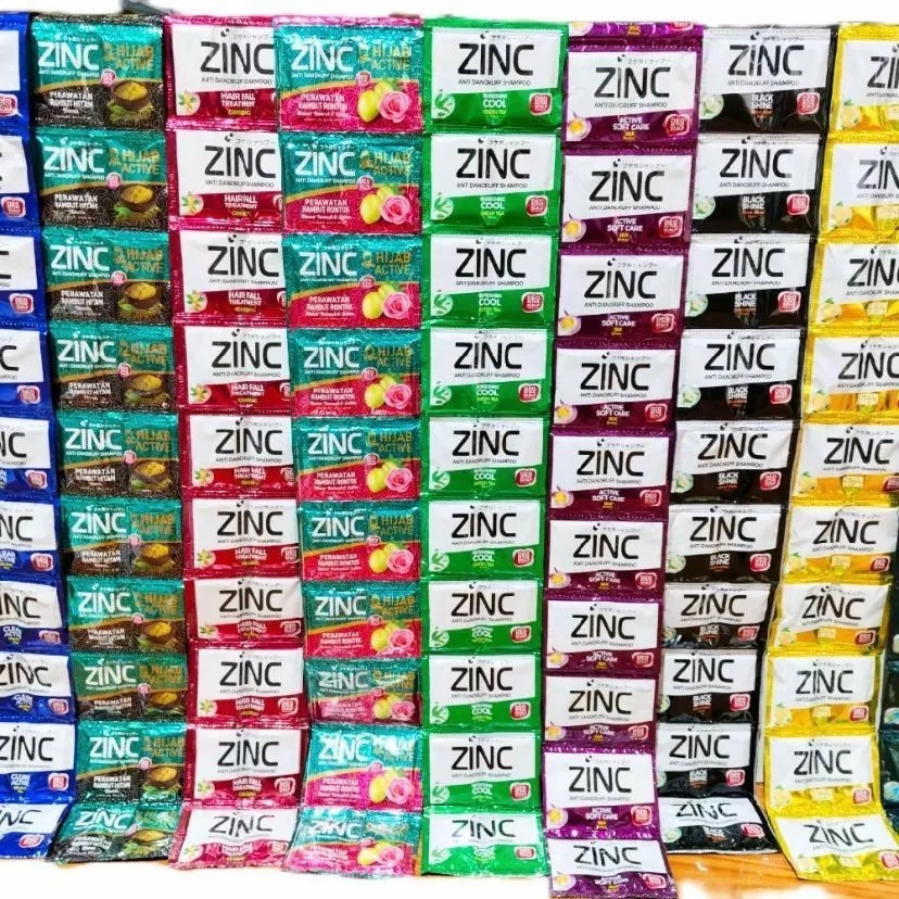 ZINC Shampoo Sachet Original Anti Ketombe | Hijab Active / Cool / Soft Care / Hairfall | Isi Banyak 