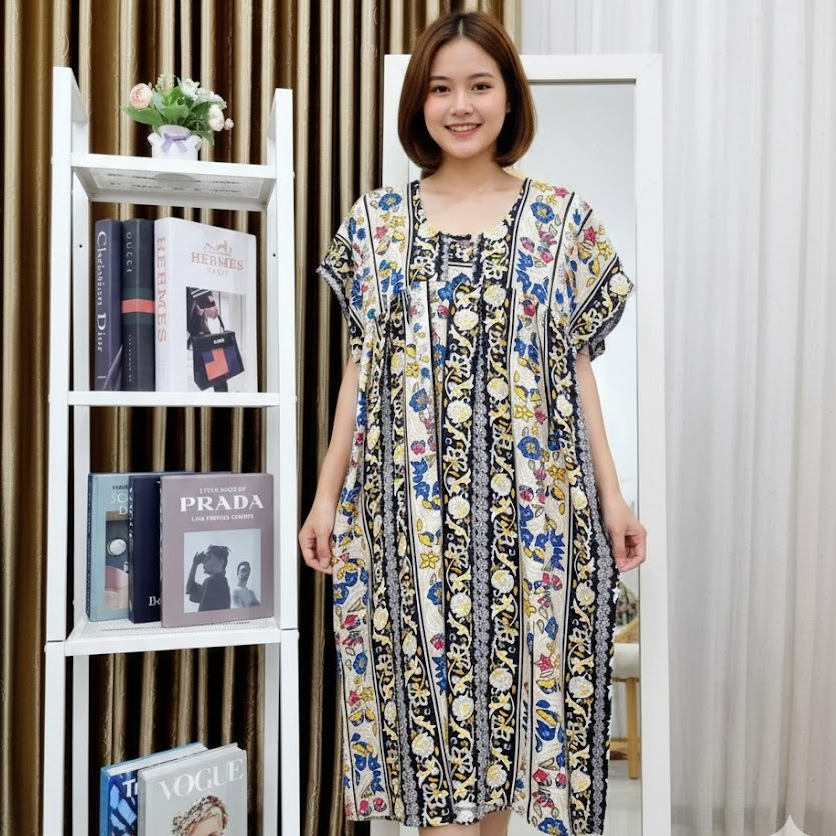 DASTER KATUN RAYON RUMAHAN DASTER BALI KEKINIAN LENGAN PENDEK