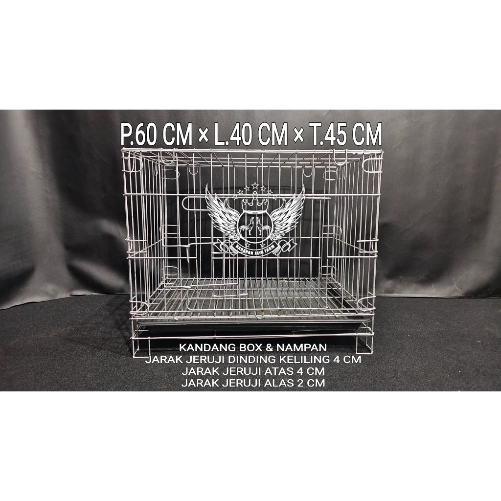 KANDANG AYAM P.60 CM × L.40 CM × T.40 CM BOX PEMBESARAN BURUNG DOC AYAM DOD BEBEK BURUNG DARA MUSANG