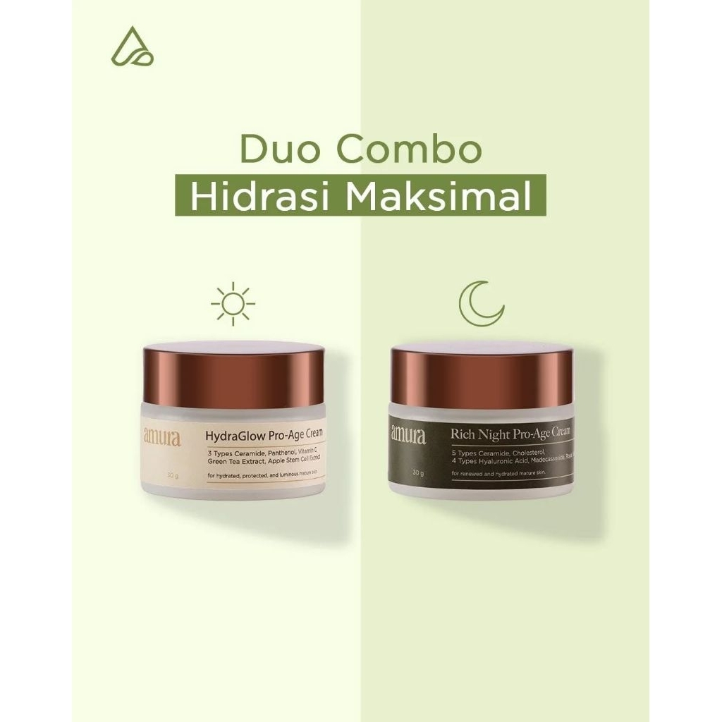 Amura HydraGlow Pro-Age Cream & Rich Night Pro-Age Cream