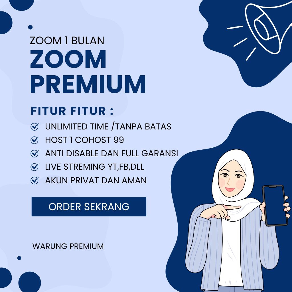 One Pro Plann Zoom Meeting Premium 1 Bulan Lincesed Anti Disable | Full Garansi