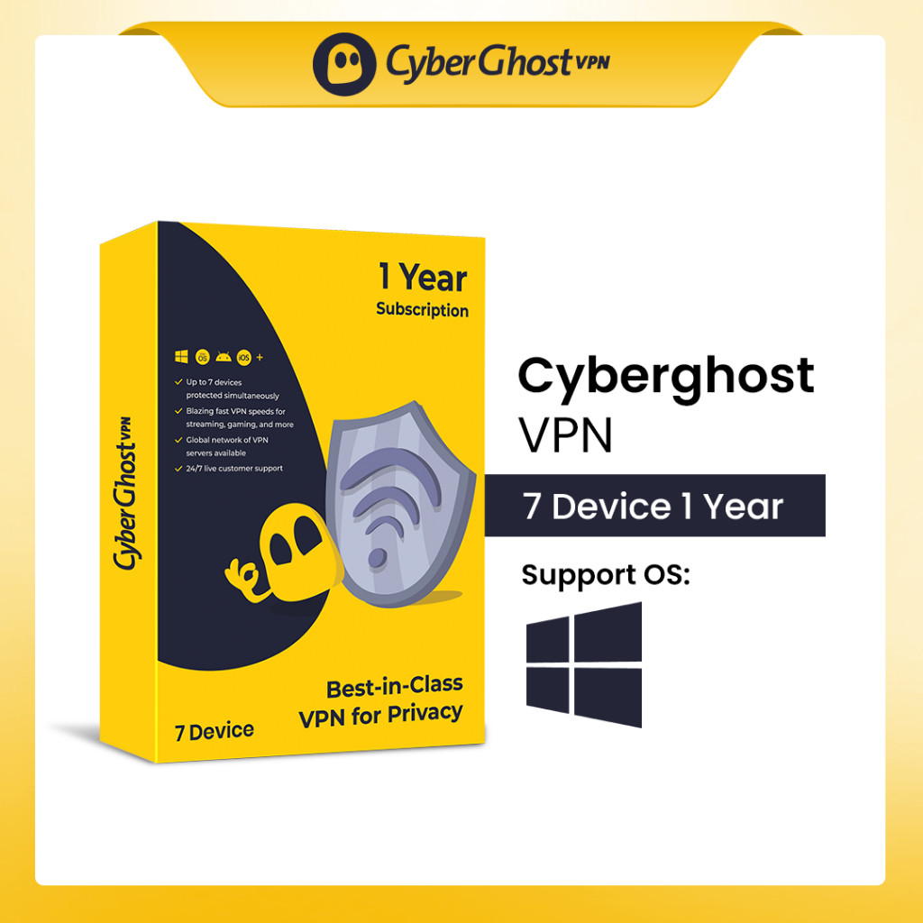 For Windows CyberGhost VPN Original 7 Device