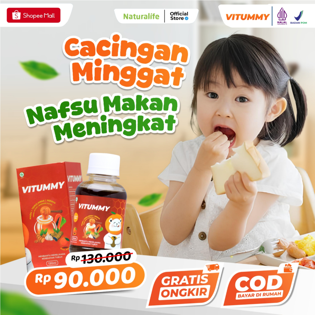 VITUMMY - Madu Vitummy Mencegah Cacingan & Meningkatkan Nafsu Makan Anak Penambah Berat Badan Multiv