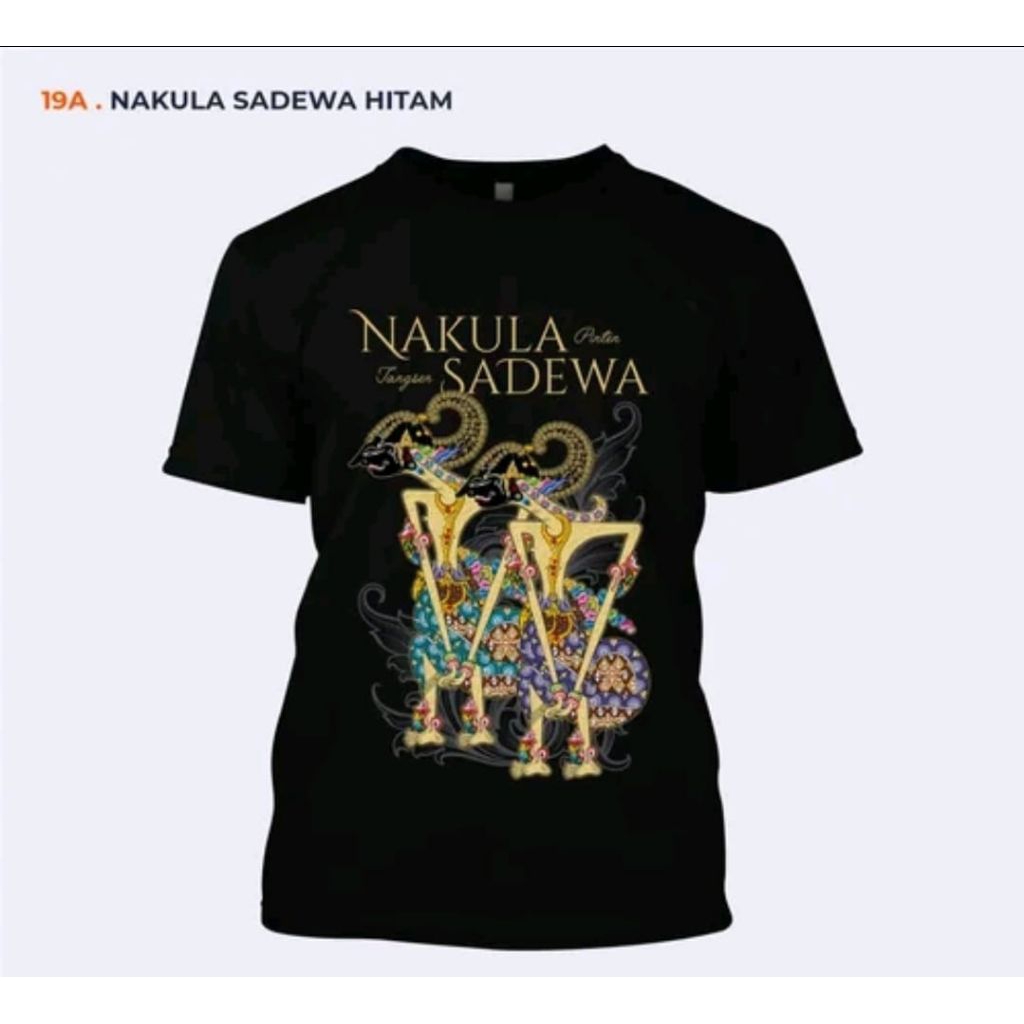 KAOS NAKULA SADEWA MOTIF WAYANG KULIT