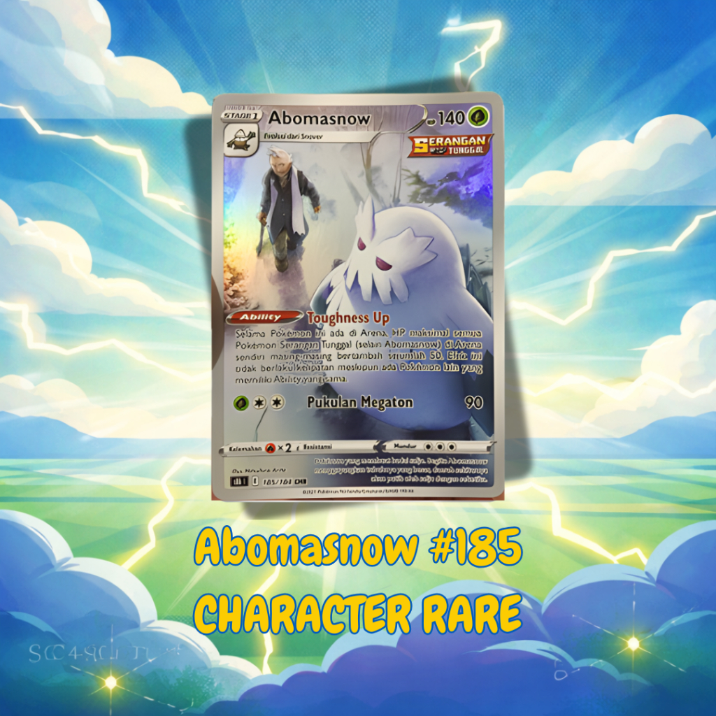 Kartu Pokemon TCG Indonesia Abomasnow CSR #185 Vmax Klimaks