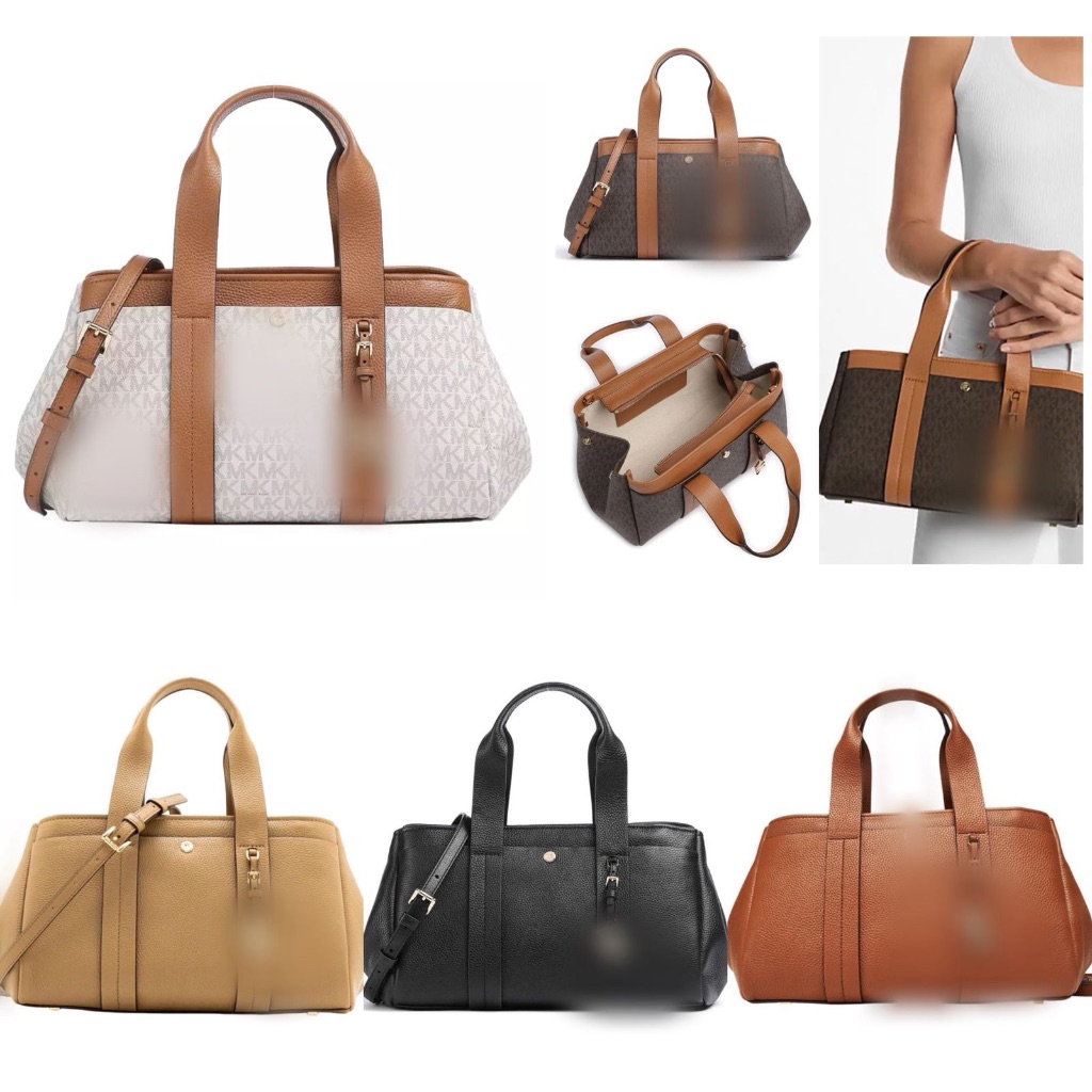 TAS WANITA MK ROMEE SMALL PEBBLED  LEATHER SATCHEL BAG