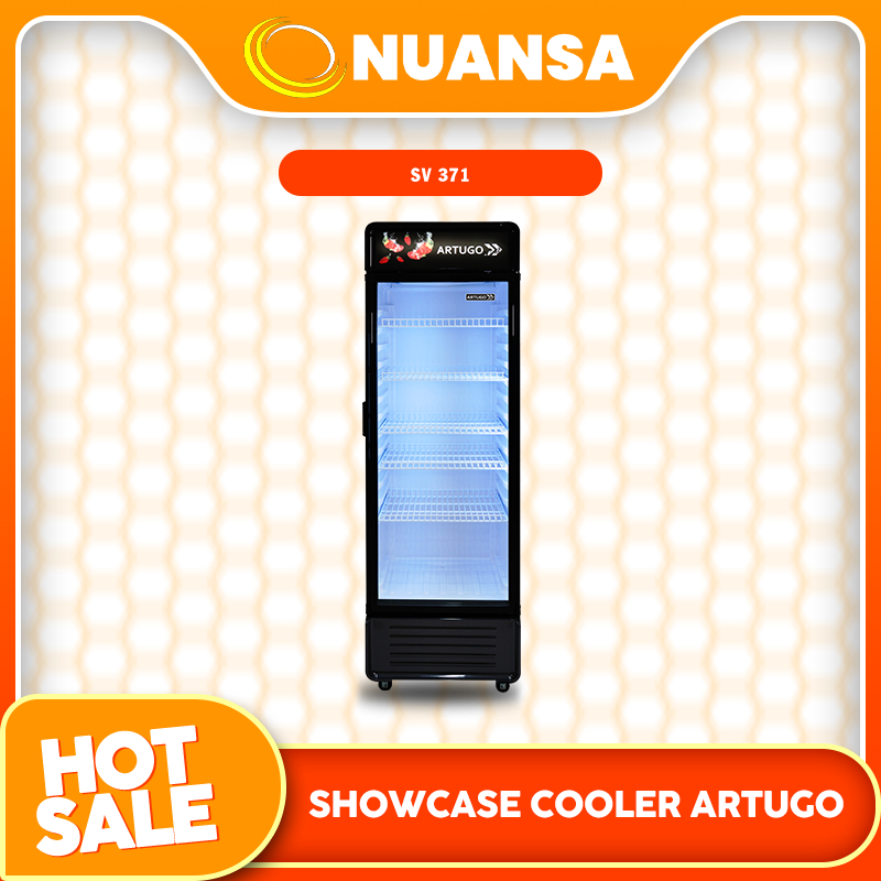 ARTUGO Showcase Cooler SV-371 adalah kulkas pendingin 1 pintu berkapasitas 300 liter dengan fitur No