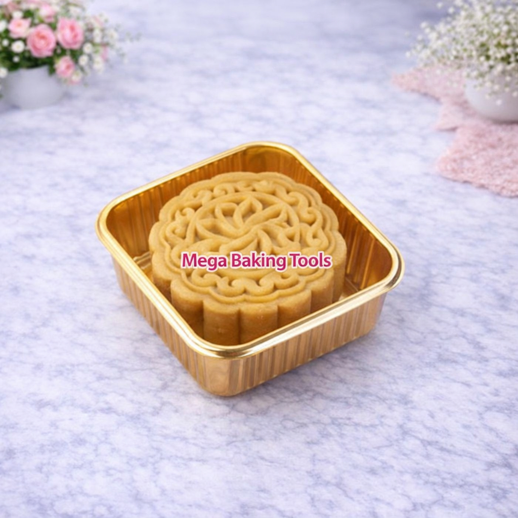 Tray Mika Moon Cake Emas 100pcs