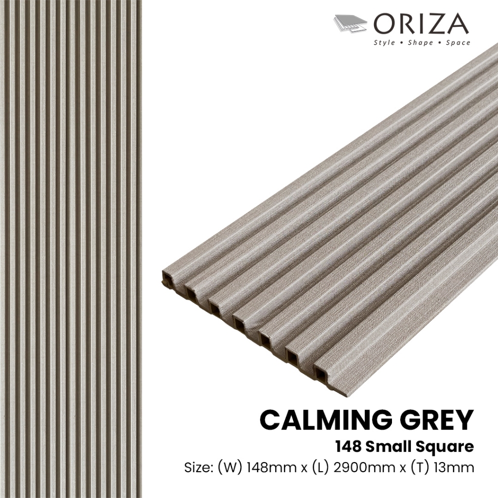 Oriza Wall Panel WPC 148 Small Square - Calming Grey