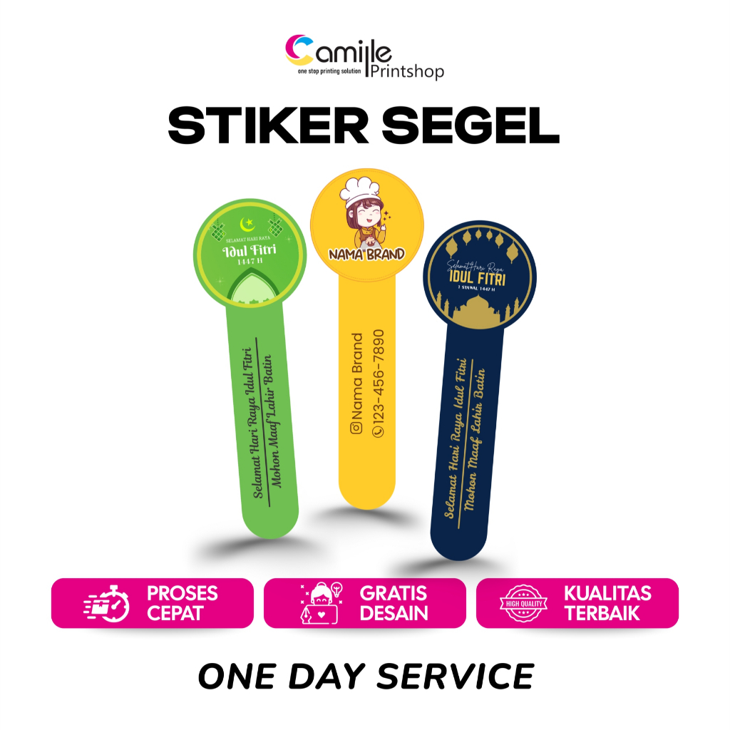 Cetak Stiker Segel Kemasan Custom Sticker Seal Toples Kue Makanan Minuman Box Free Desain Potong Rap
