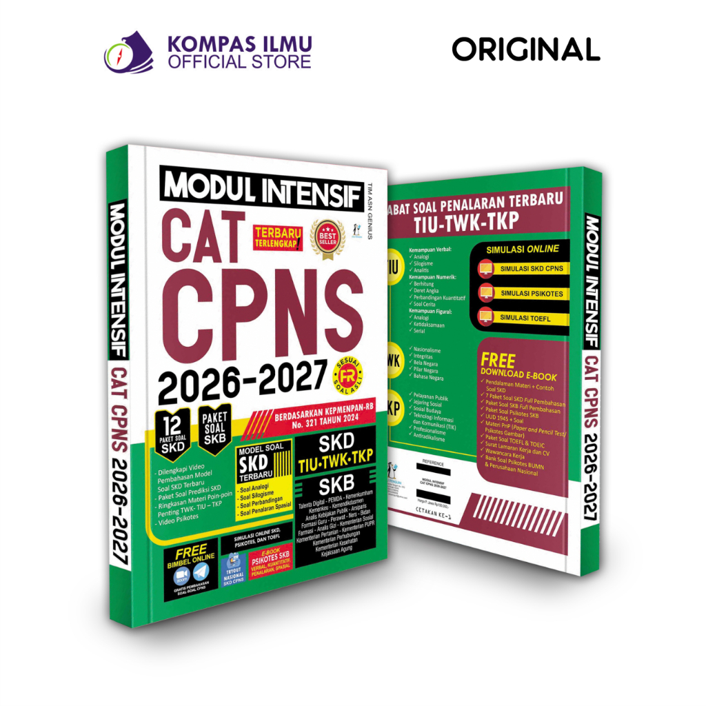 Buku CPNS Modul intensif CAT CPNS 2026-2027 Sesuai FR Soal Asli Terbaru