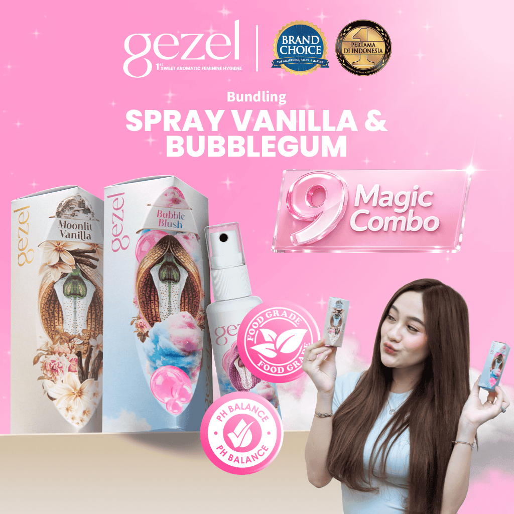 Gezel - BUNDLING Parfum Miss V Rasa Bubblegum & Vanilla - Aman Dijilat - Wangi Tahan Lama