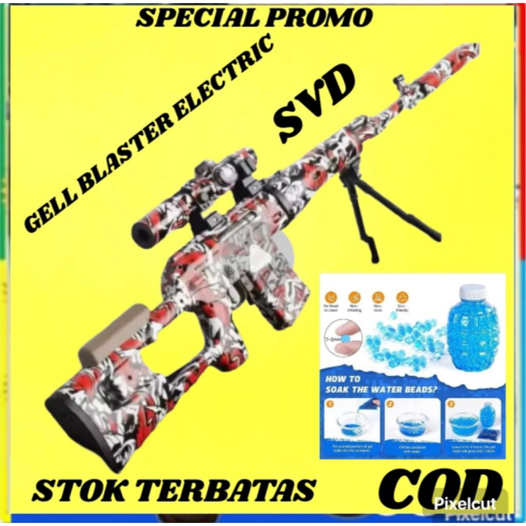 Mainan Anak Luar Ruangan Water Gell Eletrick ABS SNI/MAINAN PISTOL PISTOLAN TEMBAK TEMBAKAN  ANAK LA