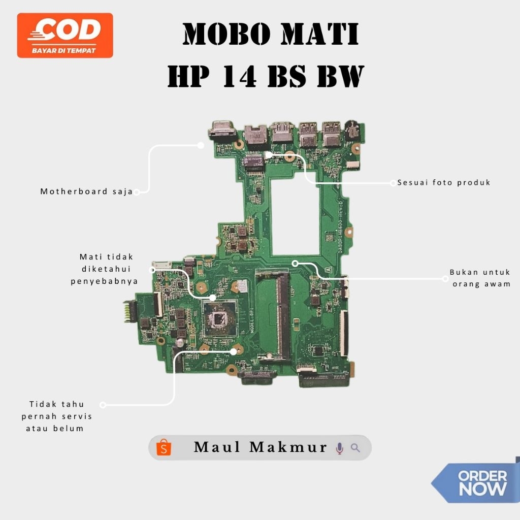 MATI Motherboard Laptop Mobo Laptop Hp 14 BS BW Series