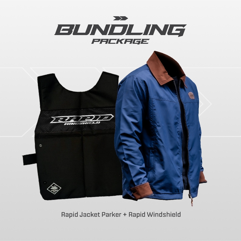 Paket Bundling - Jaket Parker + Windshield - Rapid Jacket