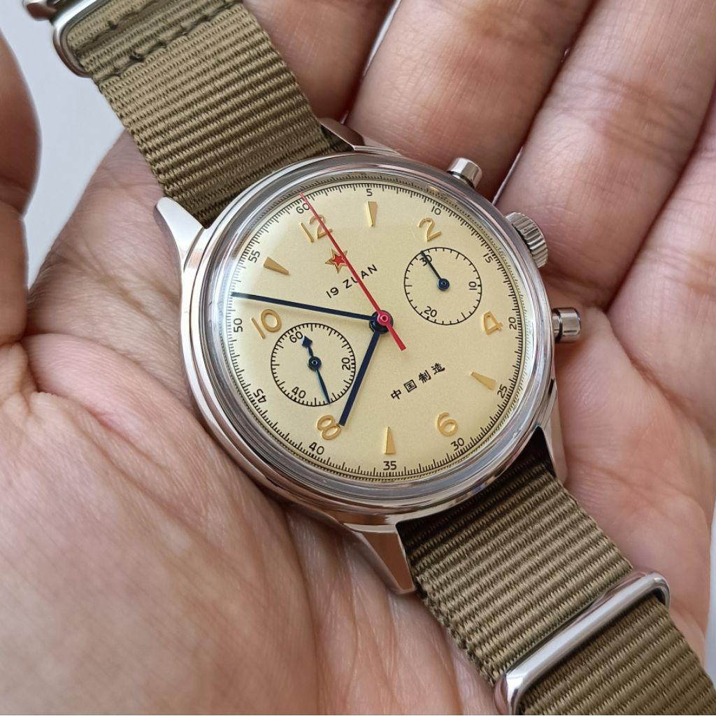 SEAKOSS 1963 Pilot Chronograph 38mm Acrylic mesin Seagull ST1901