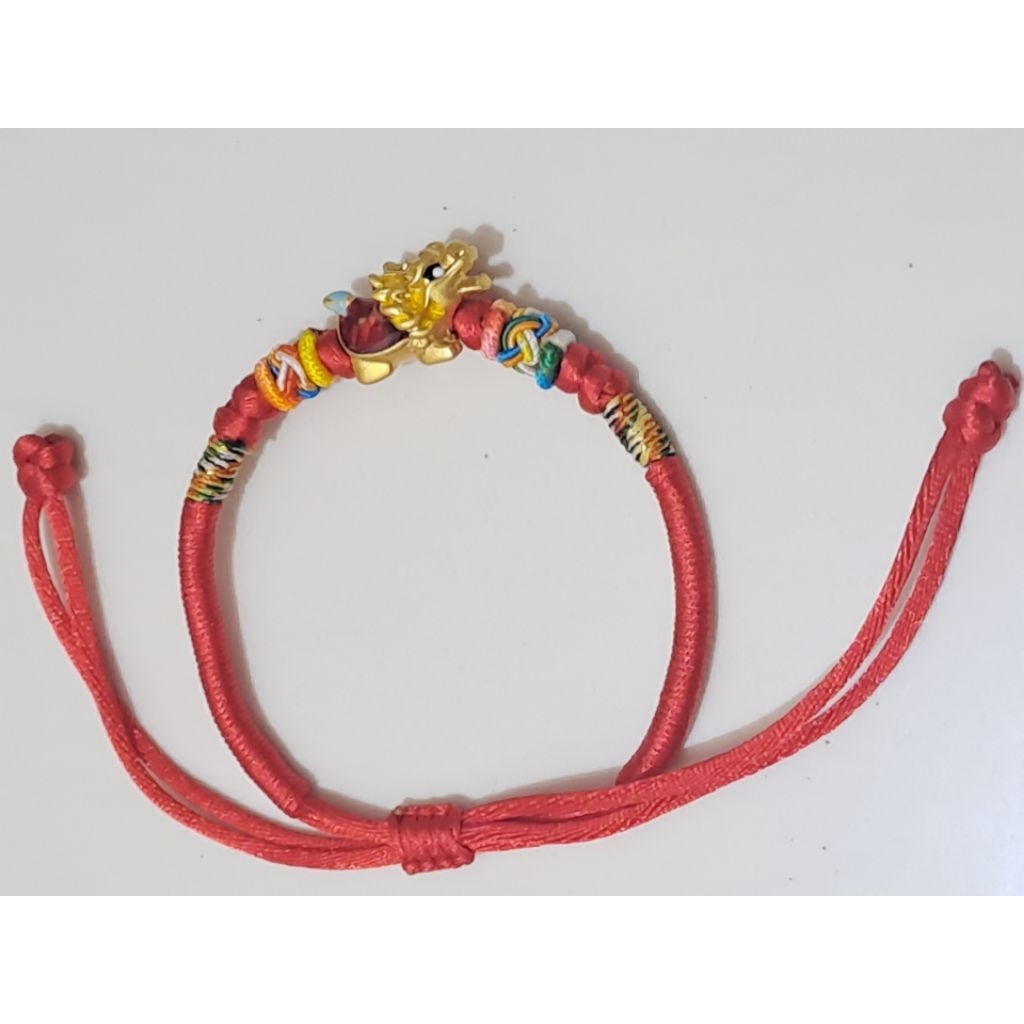 GELANG TALI MERAH KEBERUNTUNGAN NAGA MERAH