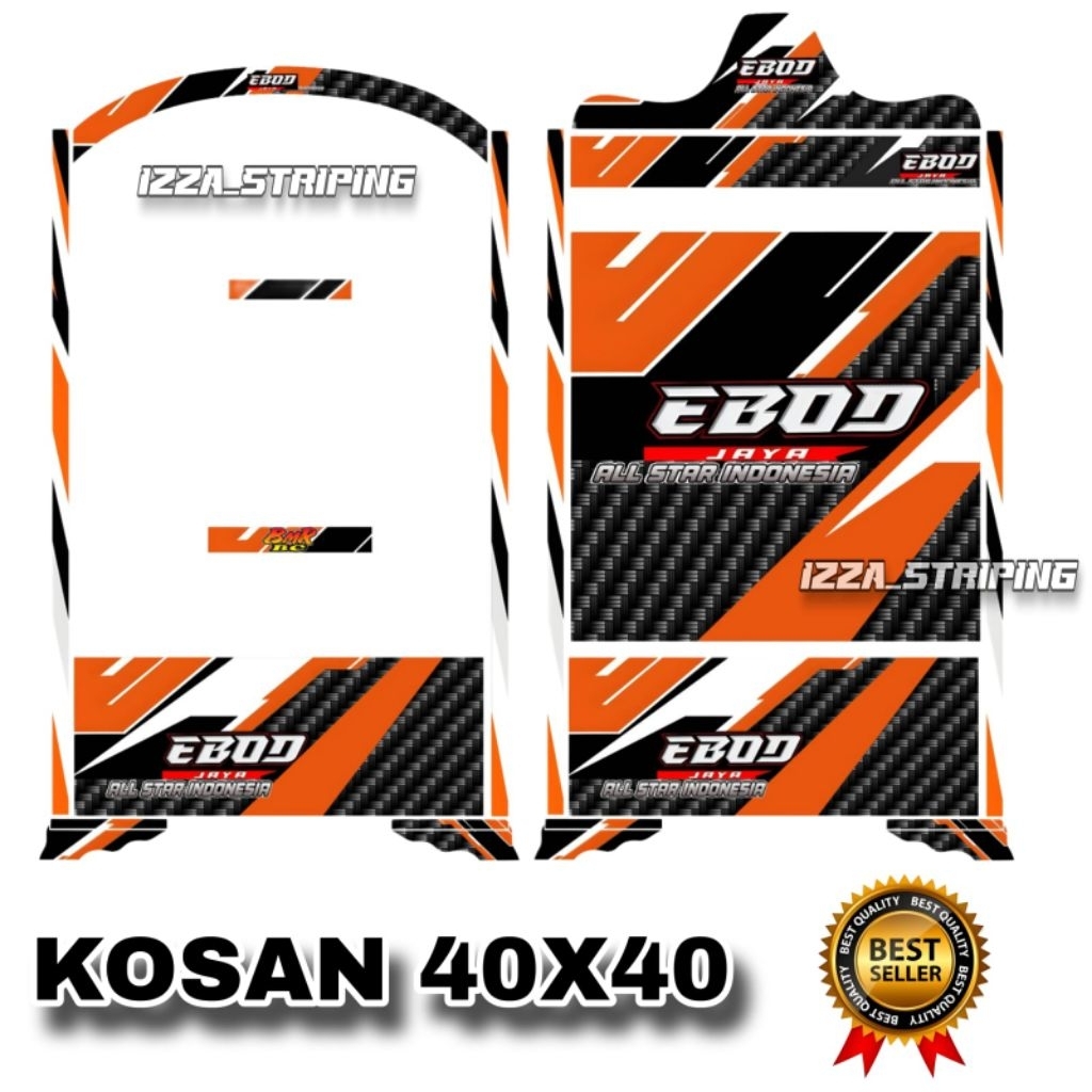 STIKER DECAL SANGKAR KOSAN UKURAN 40X40