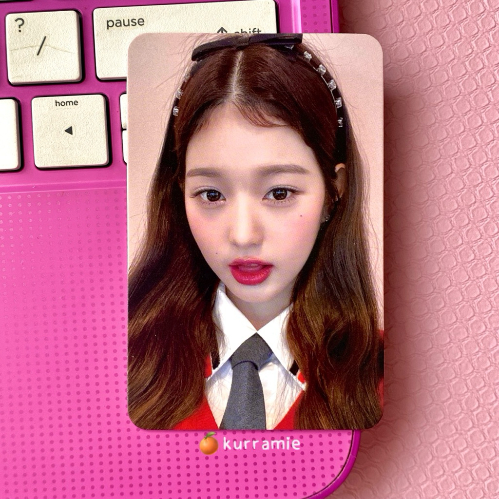 (clearance sell) photocard official wonyoung bando hitam ribbon pob mokketshop era after like pc won