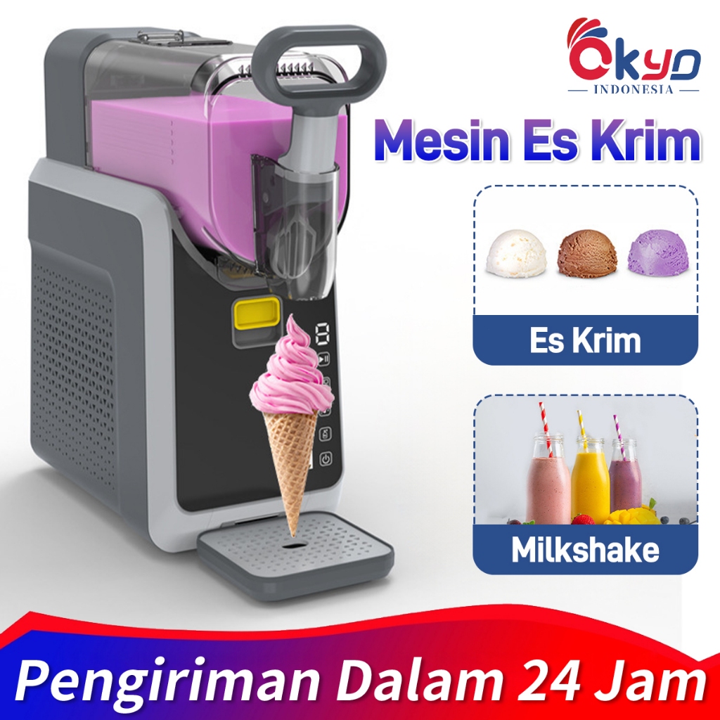 Mesin Serut Es Otomatis Rumahan & Komersial - Pembuat Es Serut/Smoothie/Es Krim Cepat & Efisien