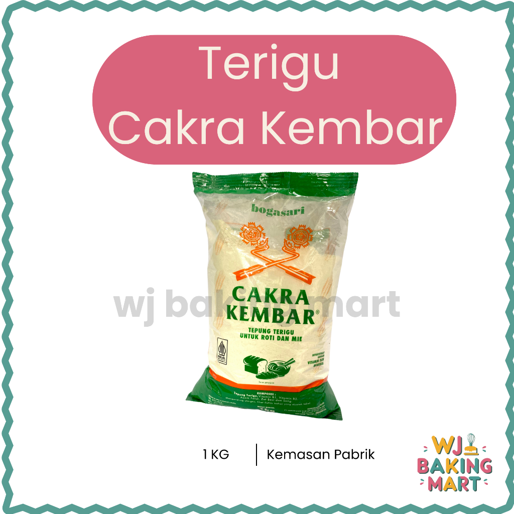 Terigu Cakra Kembar Bogasari 1 KG | Tepung Terigu Cakra Kembar | Bogasari