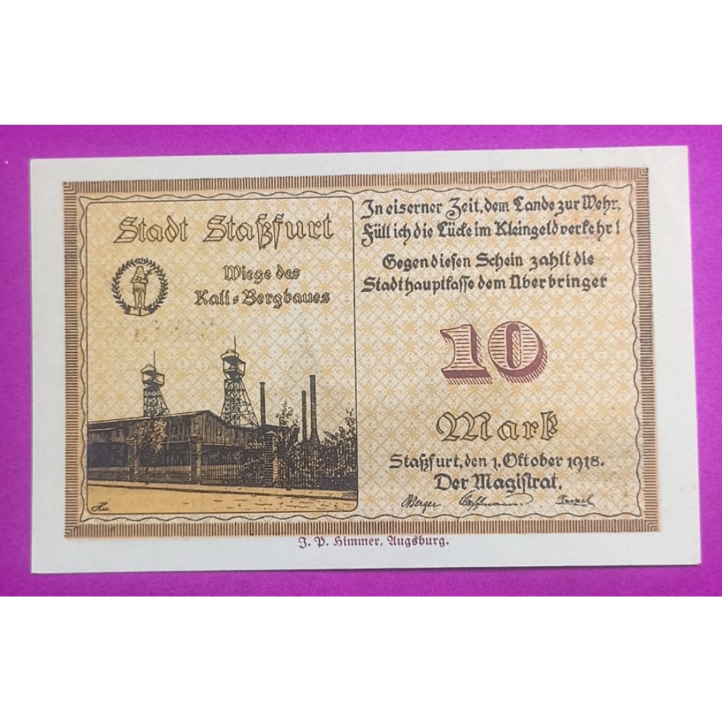 UANG KERTAS JERMAN 1O MARK