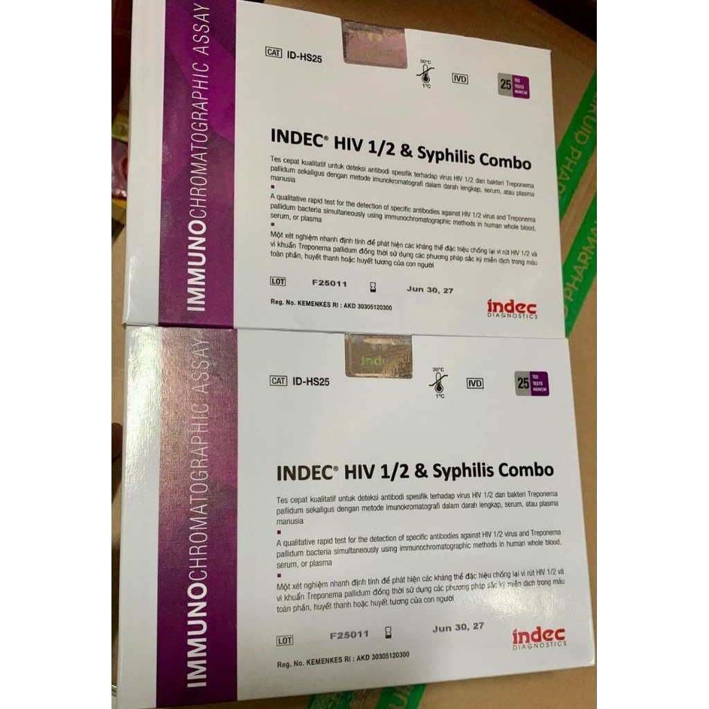 INDEC Hiv Syphilis Combo Isi 25 exp 2027