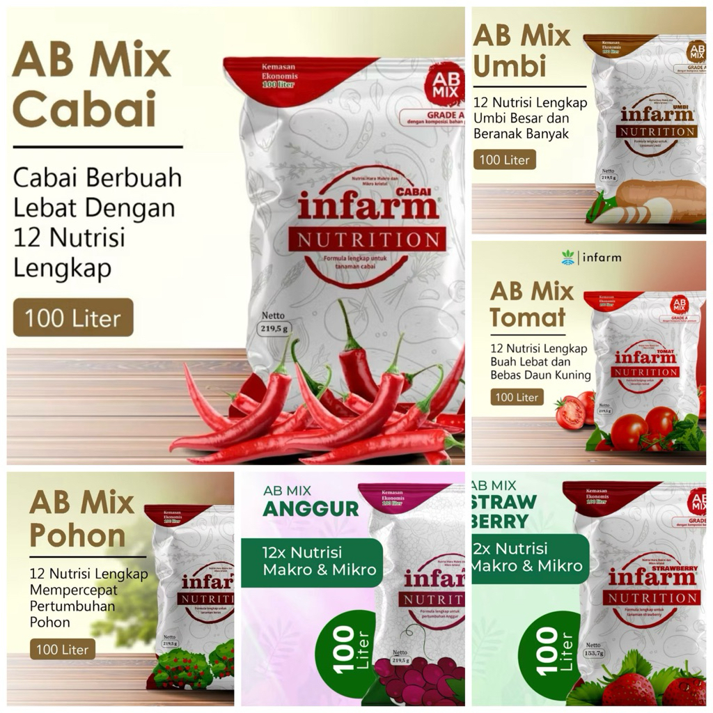 PUPUK NUTRISI TANAMAN AB MIX TANAMAN CABAI,AB MIX UBI,AB MIX TOMAT,AB MIX ANGGUR,AB MIX STRAWBERI,AB