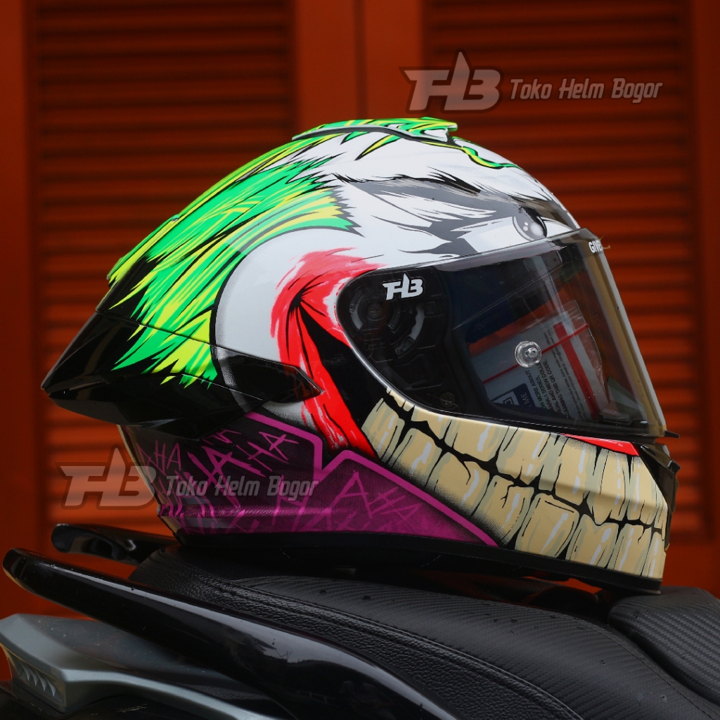 NHK HELM MARK-1 2V CUSTOM MOTIF JOKER  | DOUBLE VISOR LIGHTSMOKE