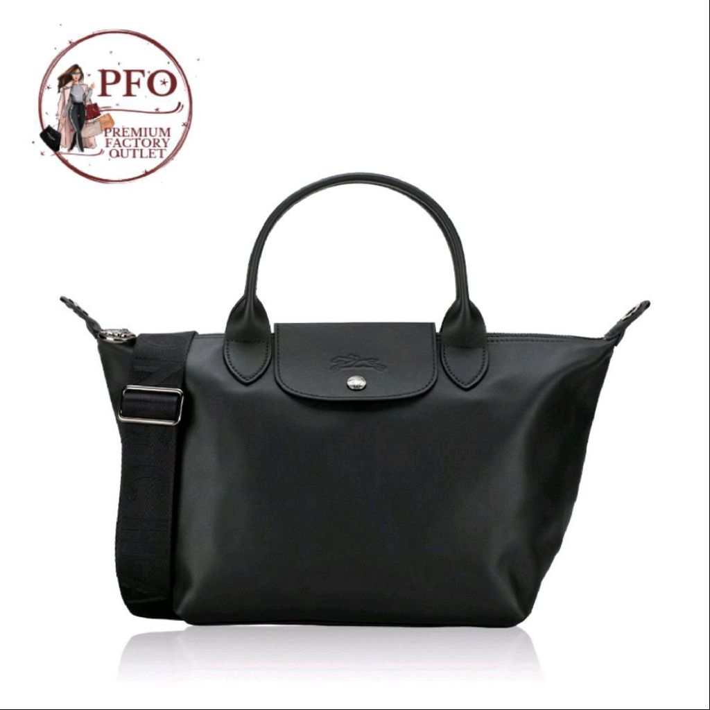 READY STOCK TAS LGP Le Pliage Medium Cuir Shoulder Bag