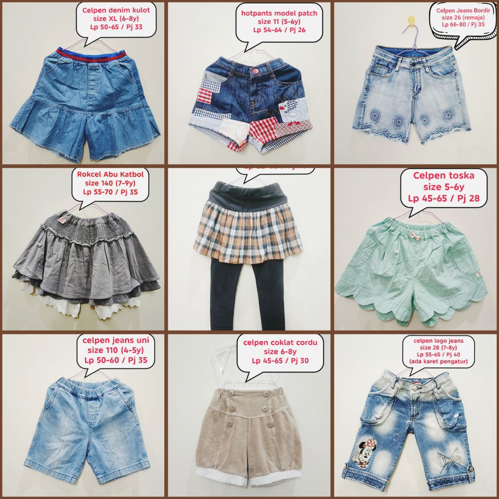 Celpen, Legging, Rok, Rokcel, Anak Cewek 4-12th || Lillaby