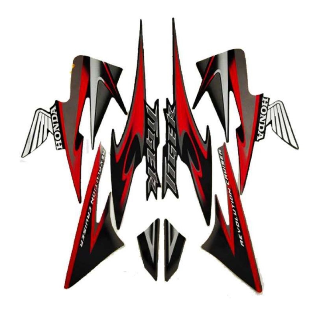 Striping stiker body motor Honda Tiger Revo 2010 2011 2012 stiker list body motor tiger revo tahun 2
