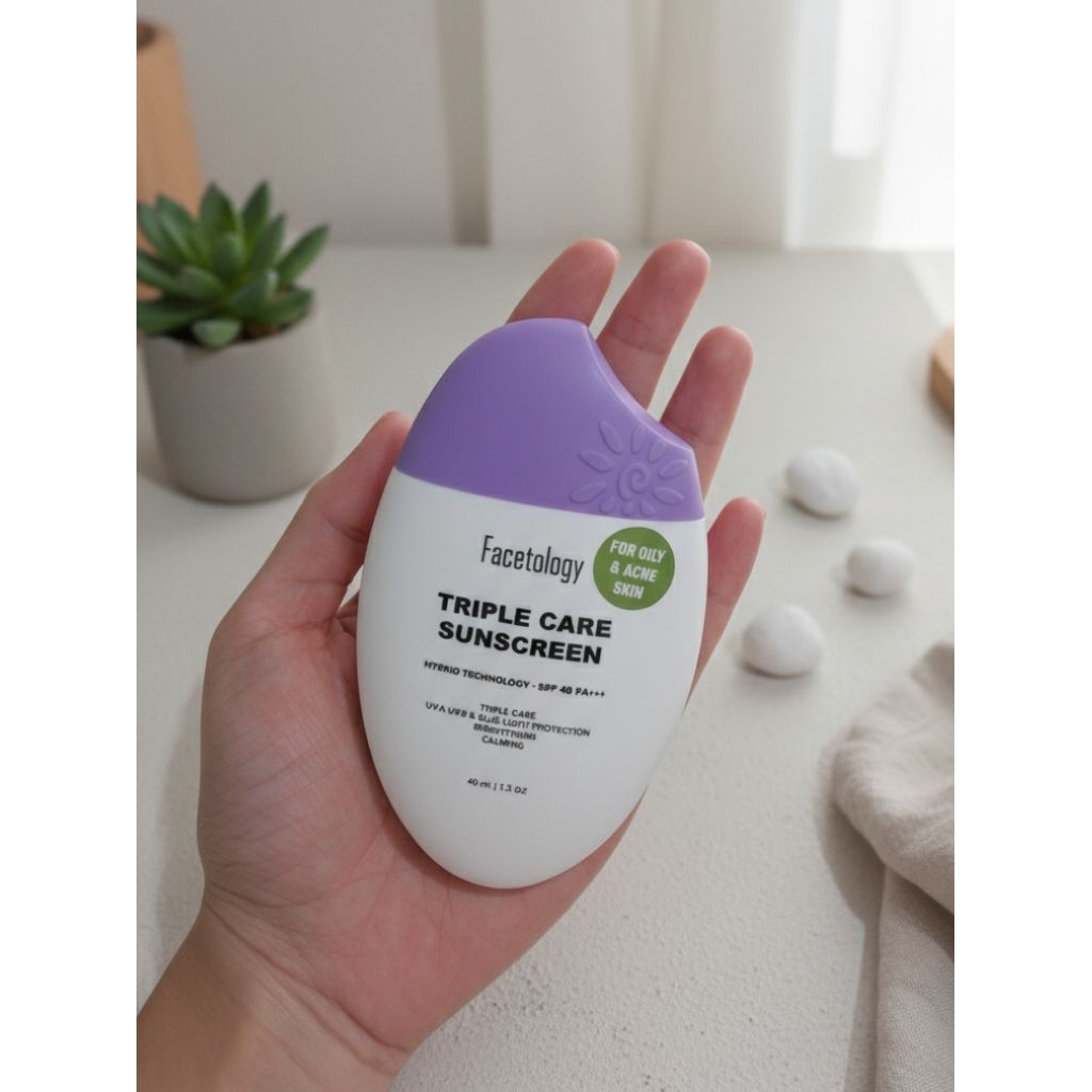 PRELOVED Sunscreen Wajah Facetology Triple Care For Acne & Oily Skin